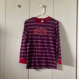 Odd Future Stripes Purple & Red Long Sleeve T-Shirt